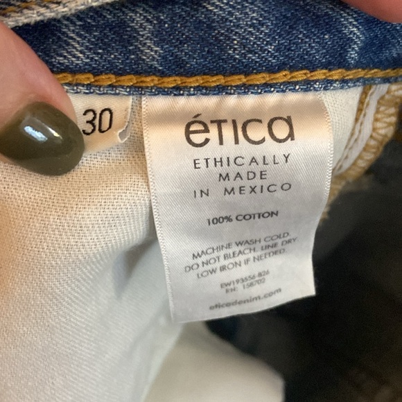 NWT Ética Stanton High-Rise Relaxed Cuff Jeans in Atwood size 30 - Picture 13 of 13